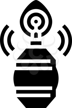 air facial mask glyph icon vector. air facial mask sign. isolated contour symbol black illustration