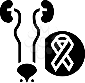 genitourinary system disease glyph icon vector. genitourinary system disease sign. isolated contour symbol black illustration