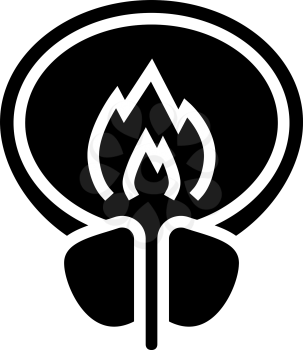 burning pain bladder glyph icon vector. burning pain bladder sign. isolated contour symbol black illustration