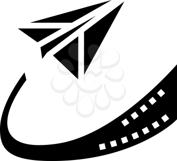 international aircraft free shipping glyph icon vector. international aircraft free shipping sign. isolated contour symbol black illustration