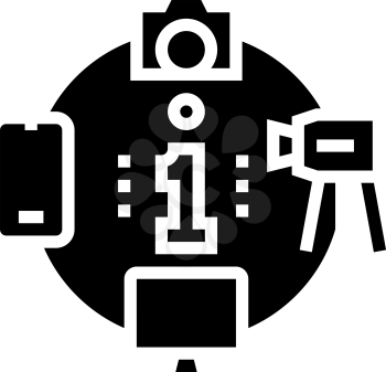 mass media glyph icon vector. mass media sign. isolated contour symbol black illustration