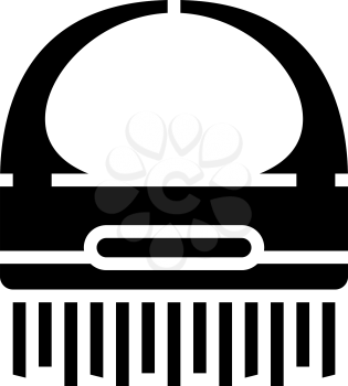 brush spa salon accessory glyph icon vector. brush spa salon accessory sign. isolated contour symbol black illustration
