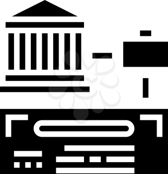 financial company business share glyph icon vector. financial company business share sign. isolated contour symbol black illustration
