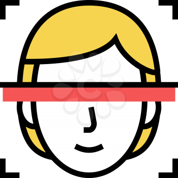 eyes scanning for identification color icon vector. eyes scanning for identification sign. isolated symbol illustration