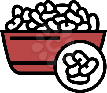 beans groat color icon vector. beans groat sign. isolated symbol illustration
