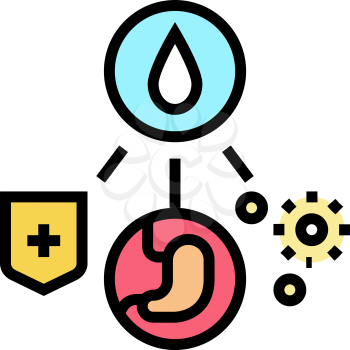 health benefits of breast milk color icon vector. health benefits of breast milk sign. isolated symbol illustration