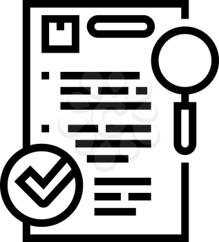 requisition review line icon vector. requisition review sign. isolated contour symbol black illustration