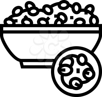 pearl barley groat line icon vector. pearl barley groat sign. isolated contour symbol black illustration