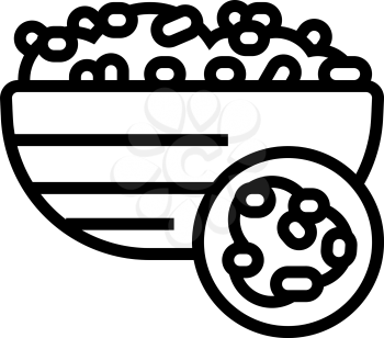 bulgur groat line icon vector. bulgur groat sign. isolated contour symbol black illustration