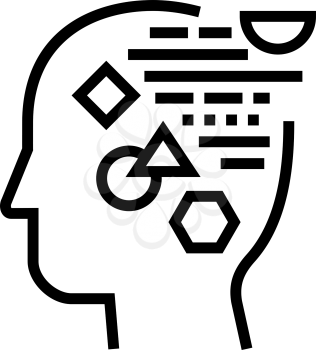 logic philosophy line icon vector. logic philosophy sign. isolated contour symbol black illustration