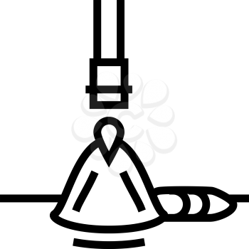 electroslag welding line icon vector. electroslag welding sign. isolated contour symbol black illustration