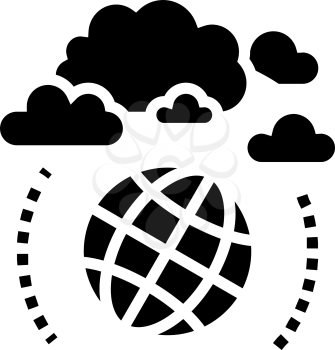 atmosphere ecosystem glyph icon vector. atmosphere ecosystem sign. isolated contour symbol black illustration