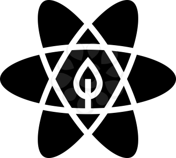 atom ecosystem glyph icon vector. atom ecosystem sign. isolated contour symbol black illustration