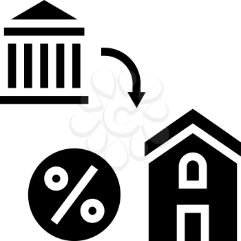 housing benefits glyph icon vector. housing benefits sign. isolated contour symbol black illustration