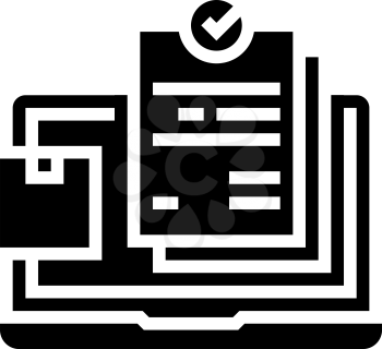 internet order and procurement glyph icon vector. internet order and procurement sign. isolated contour symbol black illustration