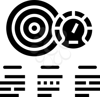 achievement task optimize glyph icon vector. achievement task optimize sign. isolated contour symbol black illustration