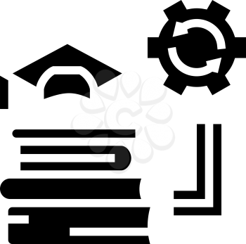 education optimize glyph icon vector. education optimize sign. isolated contour symbol black illustration