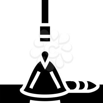 electroslag welding glyph icon vector. electroslag welding sign. isolated contour symbol black illustration