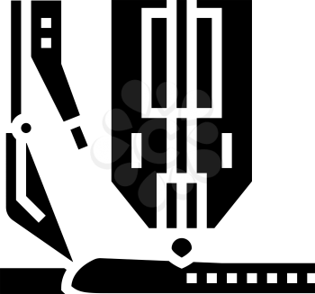 hyperbaric welding glyph icon vector. hyperbaric welding sign. isolated contour symbol black illustration