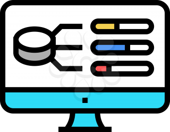 model selection digital processing color icon vector. model selection digital processing sign. isolated symbol illustration