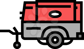 diesel air compressor color icon vector. diesel air compressor sign. isolated symbol illustration