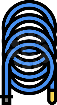 hose pipe of air compressor color icon vector. hose pipe of air compressor sign. isolated symbol illustration