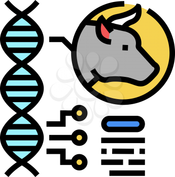 animal genetic color icon vector. animal genetic sign. isolated symbol illustration