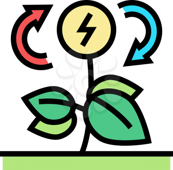 eco energy saving color icon vector. eco energy saving sign. isolated symbol illustration