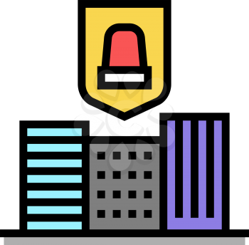 city urban protect color icon vector. city urban protect sign. isolated symbol illustration