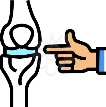 knee-joint radiology color icon vector. knee-joint radiology sign. isolated symbol illustration