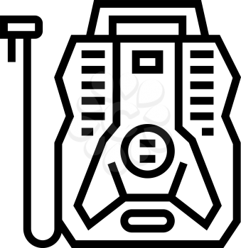 portable air compressor line icon vector. portable air compressor sign. isolated contour symbol black illustration
