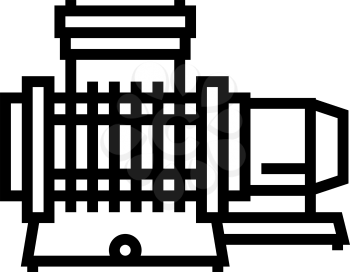 membrane compressor line icon vector. membrane compressor sign. isolated contour symbol black illustration