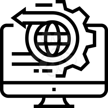 international logistics service line icon vector. international logistics service sign. isolated contour symbol black illustration