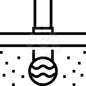 pipeline of drainage line icon vector. pipeline of drainage sign. isolated contour symbol black illustration