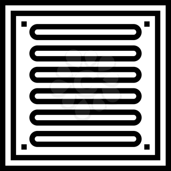 bathroom drainage hole line icon vector. bathroom drainage hole sign. isolated contour symbol black illustration