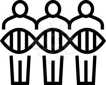 people genetic line icon vector. people genetic sign. isolated contour symbol black illustration