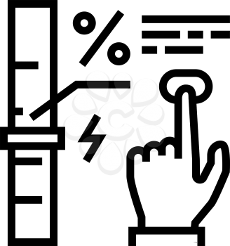 economy and energy saving line icon vector. economy and energy saving sign. isolated contour symbol black illustration