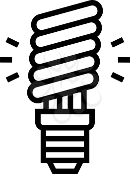 lamp energy saving line icon vector. lamp energy saving sign. isolated contour symbol black illustration