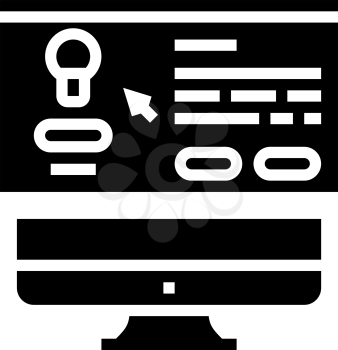 advertis pop-up window glyph icon vector. advertis pop-up window sign. isolated contour symbol black illustration