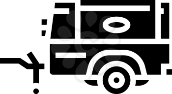 diesel air compressor glyph icon vector. diesel air compressor sign. isolated contour symbol black illustration