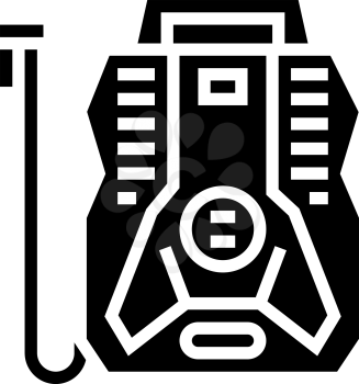 portable air compressor glyph icon vector. portable air compressor sign. isolated contour symbol black illustration