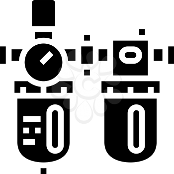 filter of air compressor glyph icon vector. filter of air compressor sign. isolated contour symbol black illustration