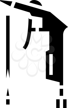 gun of air compressor glyph icon vector. gun of air compressor sign. isolated contour symbol black illustration