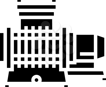 membrane compressor glyph icon vector. membrane compressor sign. isolated contour symbol black illustration