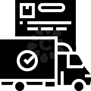 truck logistics service glyph icon vector. truck logistics service sign. isolated contour symbol black illustration