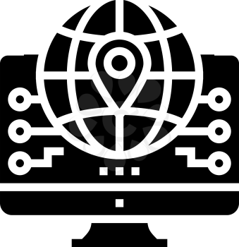 global logistics glyph icon vector. global logistics sign. isolated contour symbol black illustration