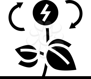 eco energy saving glyph icon vector. eco energy saving sign. isolated contour symbol black illustration