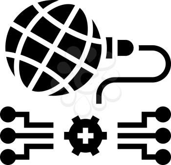 global electric energy saving glyph icon vector. global electric energy saving sign. isolated contour symbol black illustration