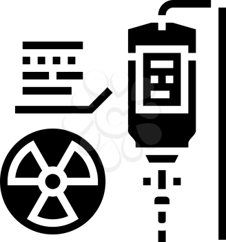 dropper radiology glyph icon vector. dropper radiology sign. isolated contour symbol black illustration