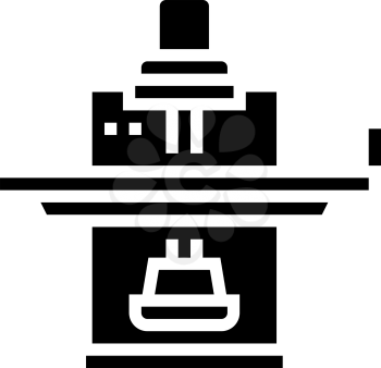 fluoroscope radiology glyph icon vector. fluoroscope radiology sign. isolated contour symbol black illustration